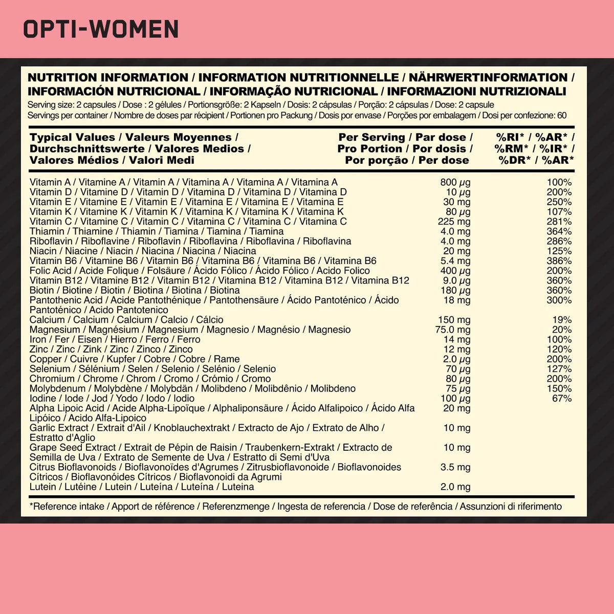 Opti-women 60 caps
